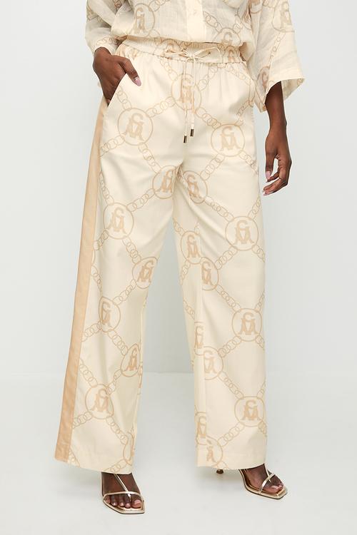 Ladies Brielle Wide Leg Pant - Stone