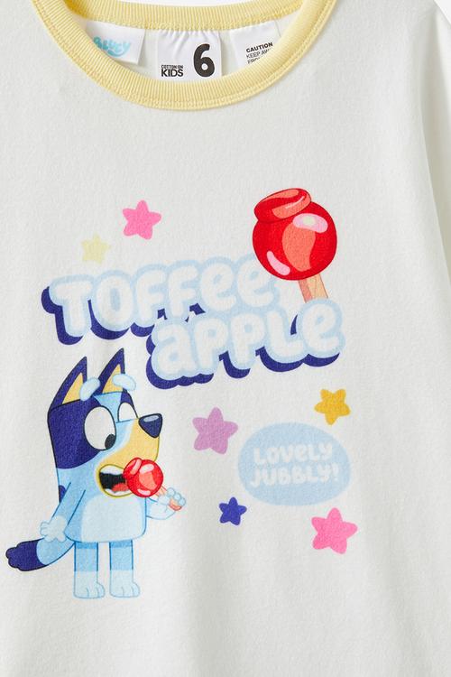 Dani short sleeve pyjama set licensed - lcn blu vanilla/bluey toffee apple