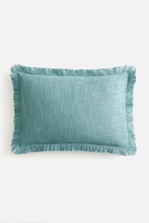 Slub weave cushion cover - turquoise