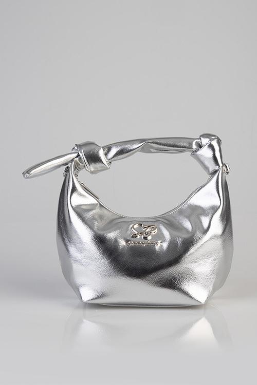 Materlica top handle bag -silver