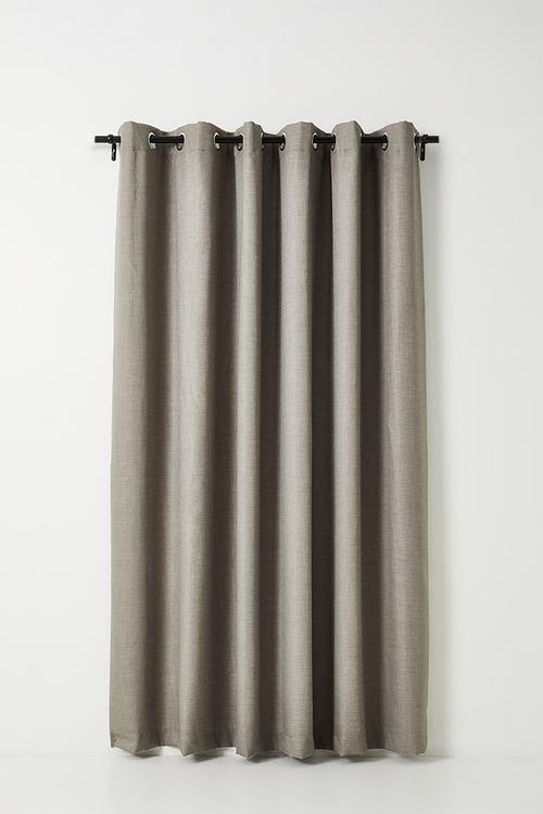 Duo Texture Eyelet Curtain - Taupe
