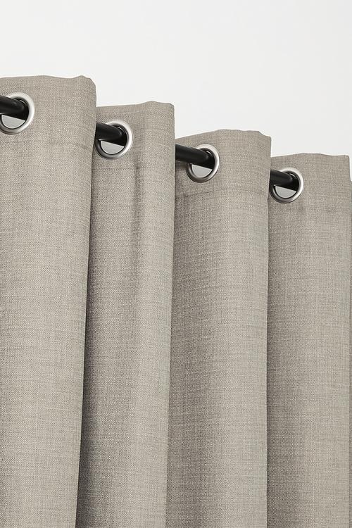 Duo Texture Eyelet Curtain - Taupe