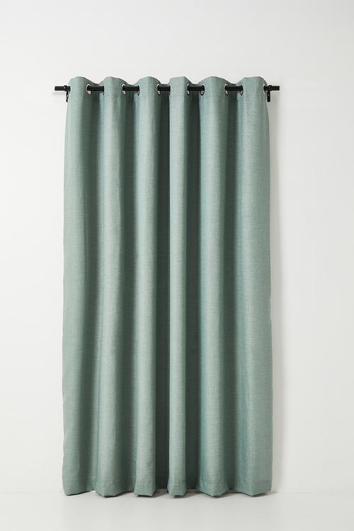Duo Texture Eyelet Curtain - Sage