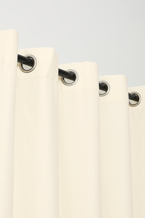 Duo Texture Eyelet Curtain - Ivory