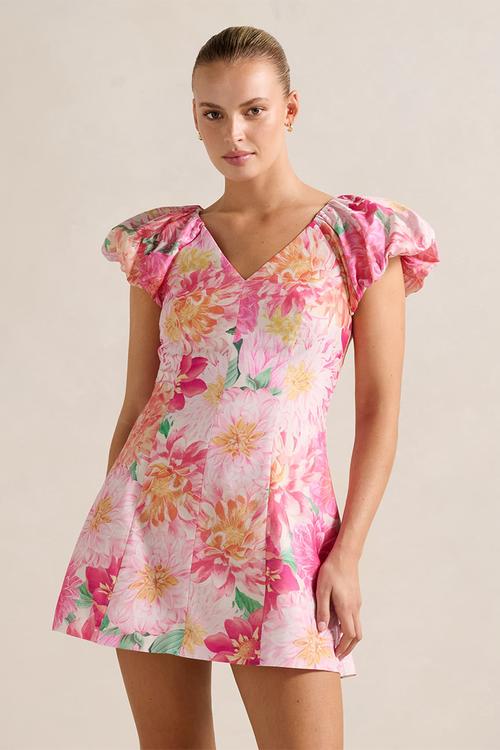 Elyssa Puff Sleeve Mini Dress