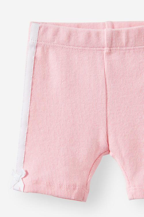 Rain rib bike shorties - blush pink