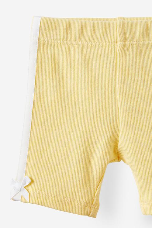 Rain rib bike shorties - baby yellow