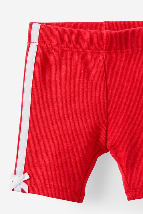 Rain rib bike shorties - varsity red