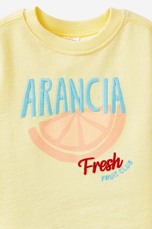 Tyla knit tee - baby yellow/arancia fresh