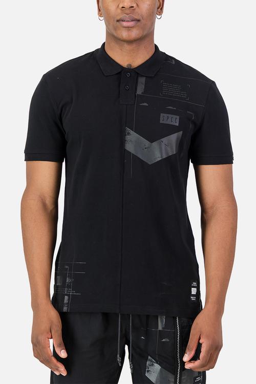 Orbit Golfer  - Black Regular Fit Fashion Polos Black