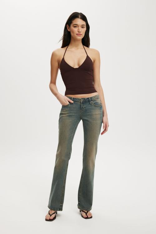 Low rise bootcut jean - rusty blue
