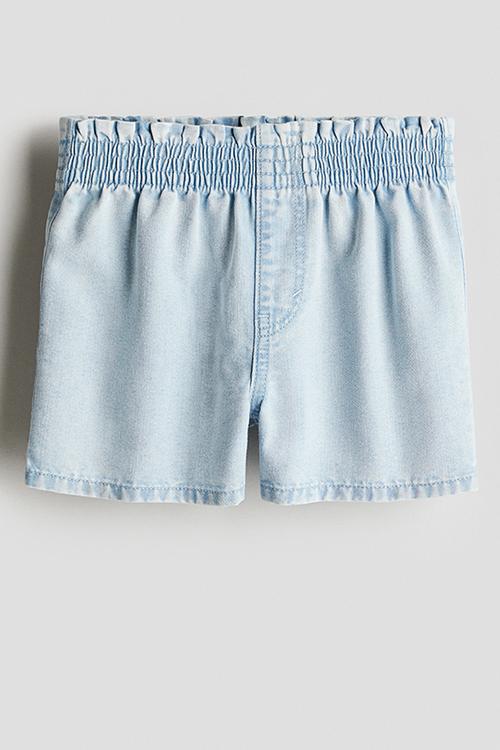 Loose fit denim shorts - light denim blue