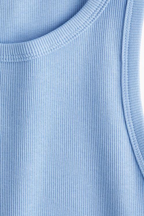 Cropped vest top - light blue