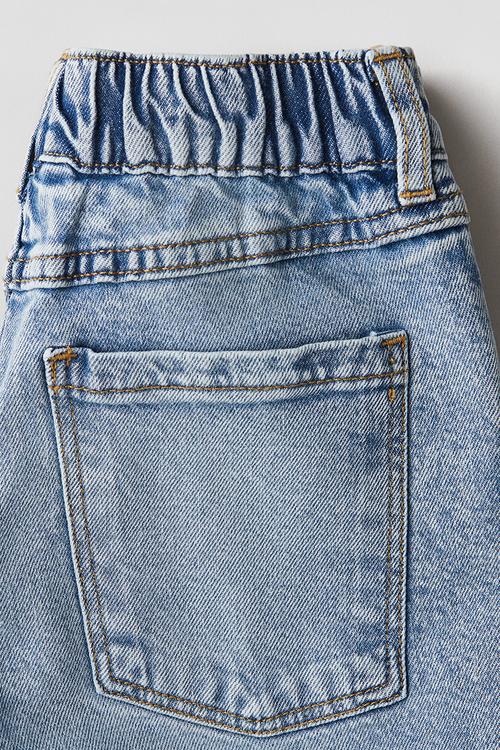 Loose fit denim shorts - denim blue