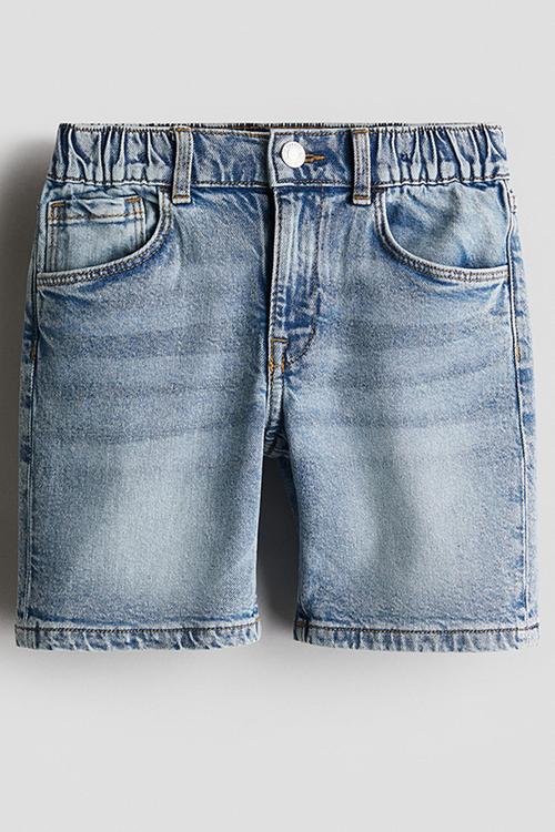 Loose fit denim shorts - denim blue
