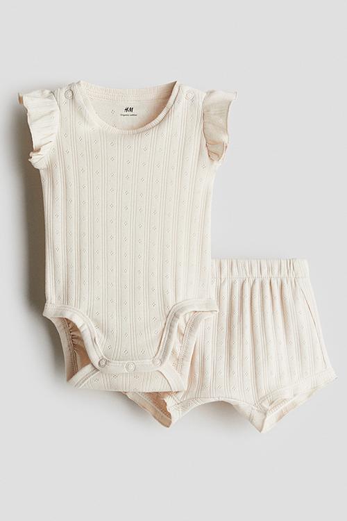 2-Piece cotton set - light beige 