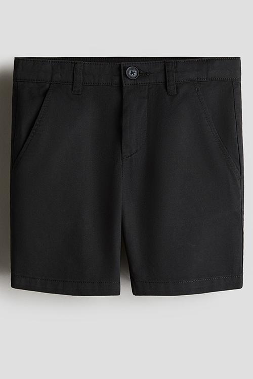 Cotton chino shorts - black