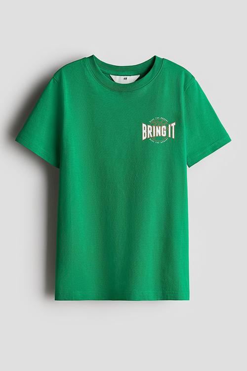 Printed T-shirt - green bring it