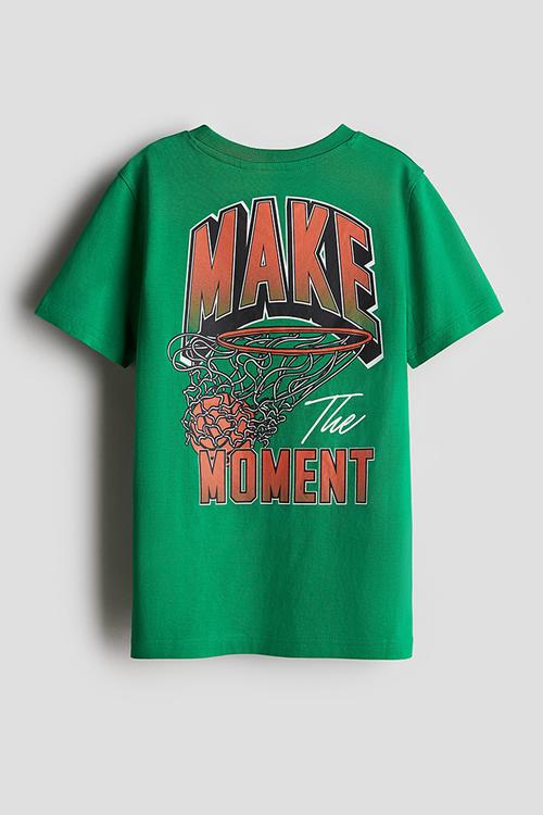 Printed T-shirt - green bring it