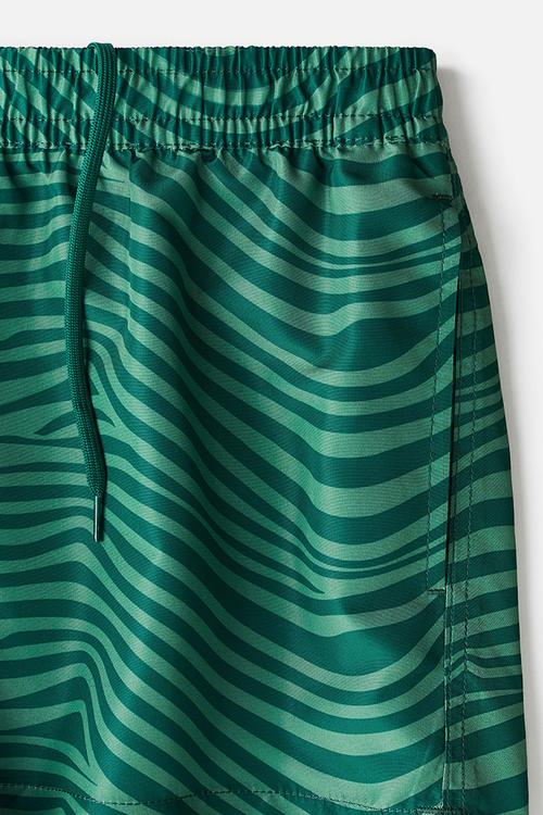 Patterned swim shorts - green patterned