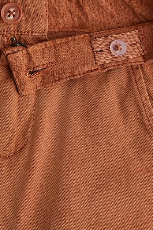Cotton chino shorts - rust brown