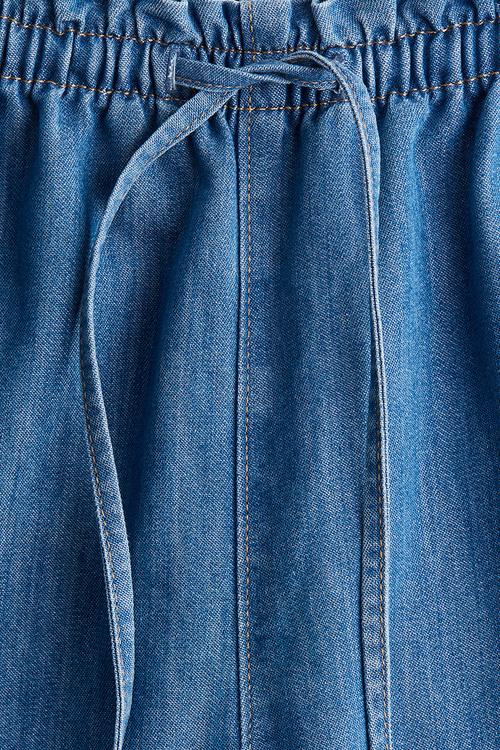 Denim pull-on trousers - denim blue