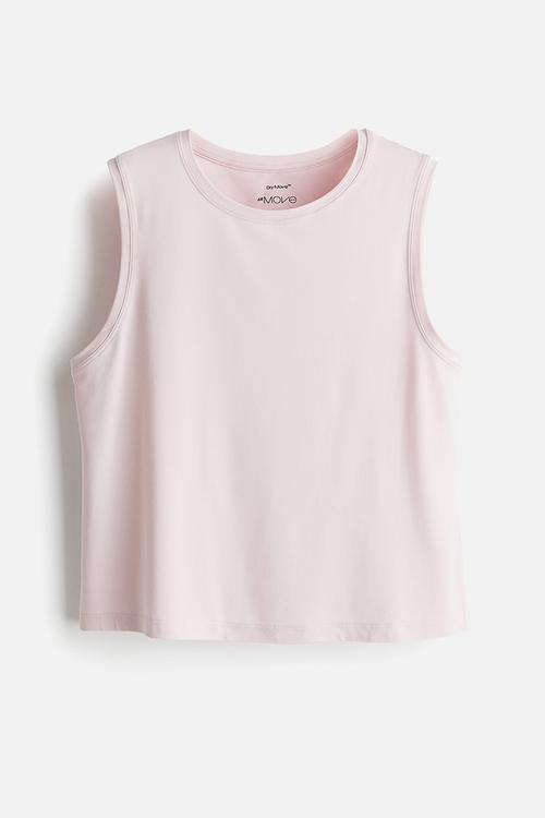 Boxy-style sports vest top with drymove™ - pink