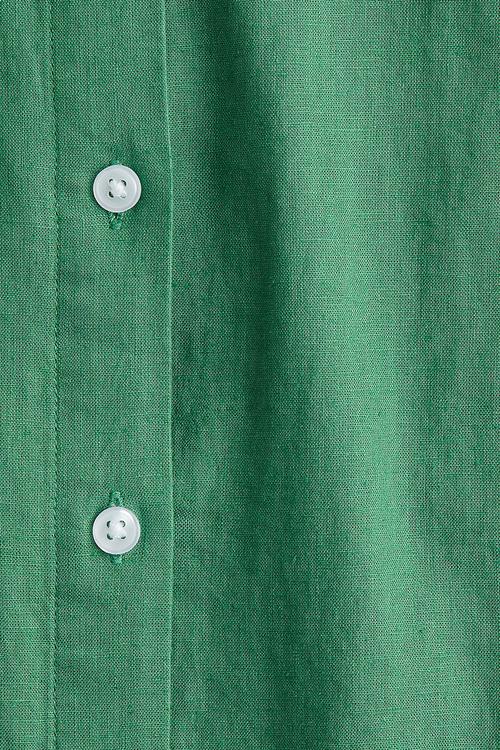 Linen-blend shirt - green