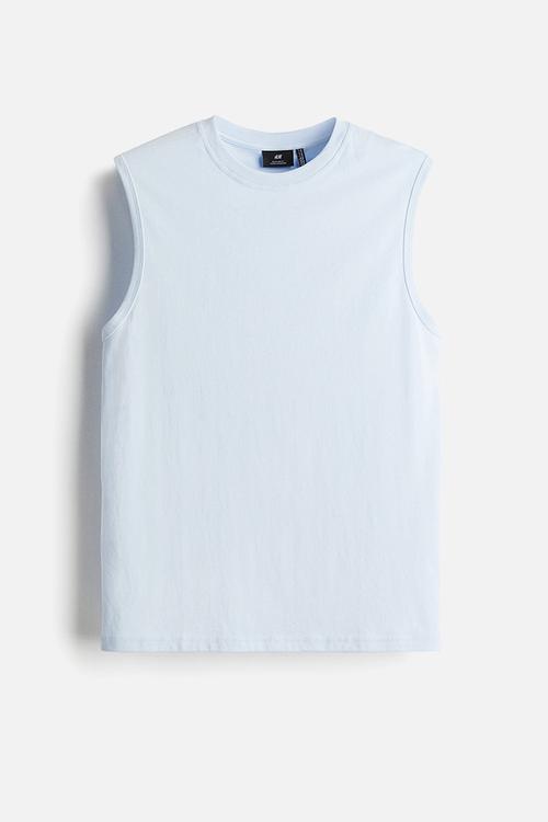 Coolmax® regular fit vest top - light blue