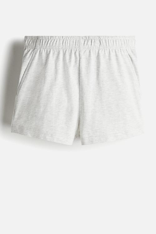 Cotton pull-on shorts - grey