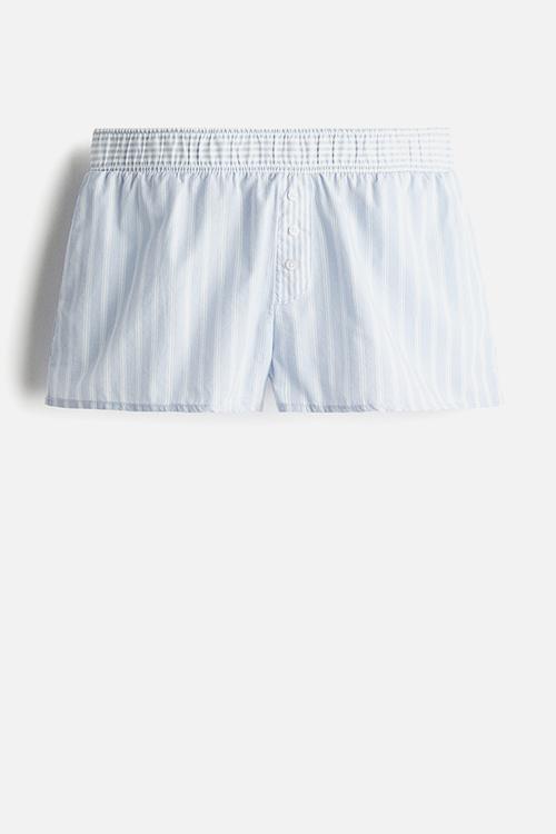 Cotton pull-on shorts - blue,multi