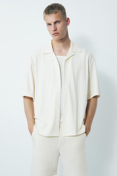 Regular fit sweatshorts - cream 