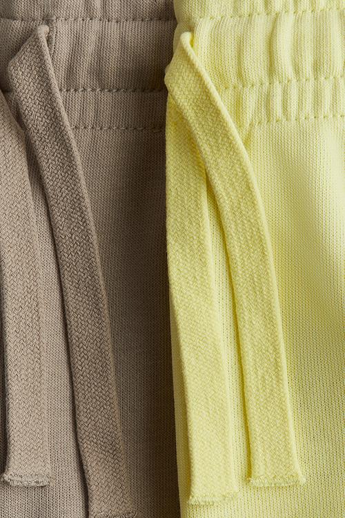 2-Pack sweatshirt shorts - beige & yellow