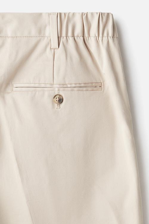 Slim fit cropped trousers - beige