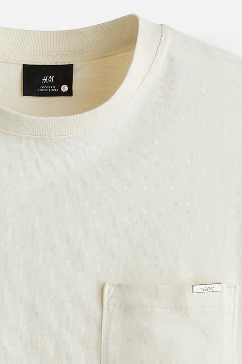 Loose fit washed t-shirt - white