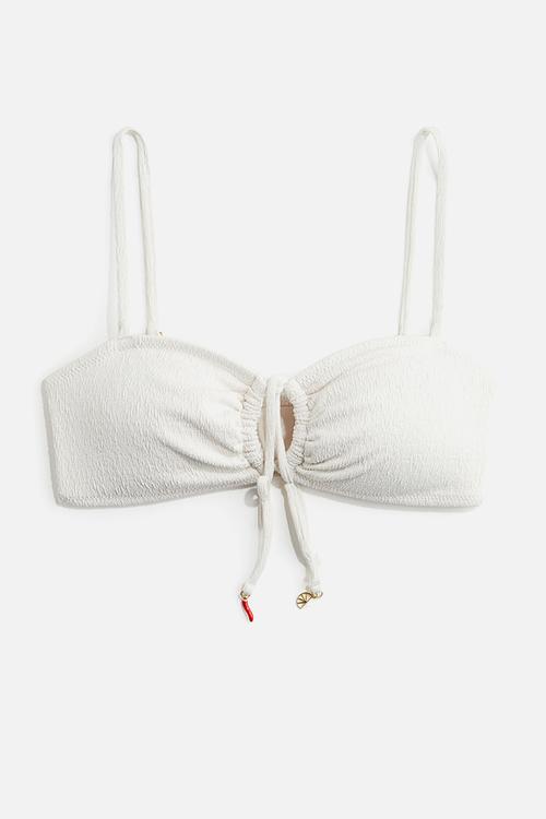 Padded bikini top - white