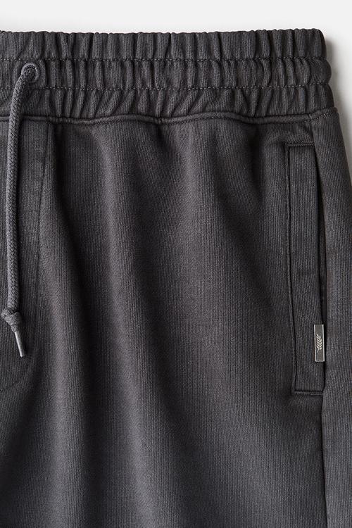 Relaxed fit cotton sweatshorts - dark grey