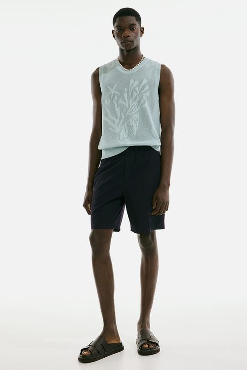 Relaxed fit shorts - navy blue 