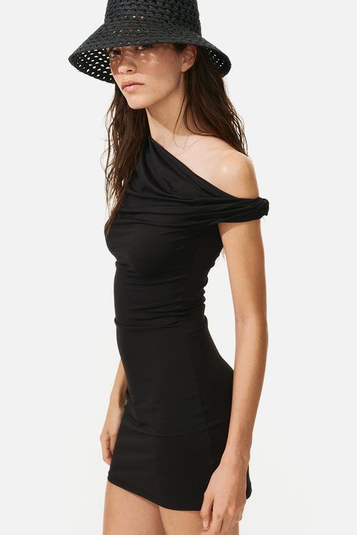 Draped dress - black