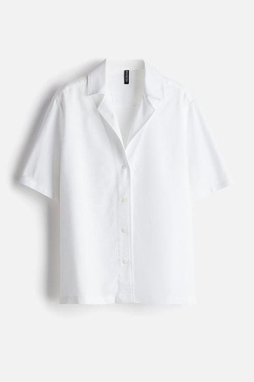 Loose-fit resort shirt - white