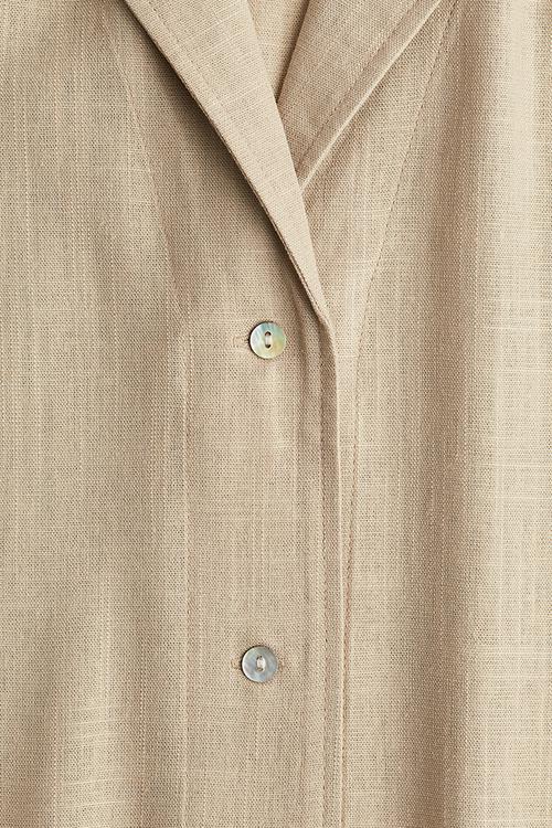 Loose-fit resort shirt - beige