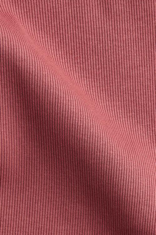Ribbed off-the-shoulder top - dusty pink