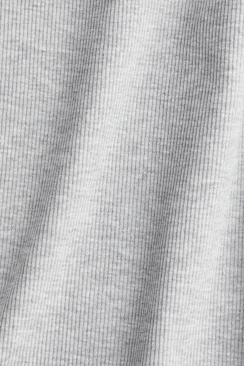 Ribbed off-the-shoulder top - grey marl