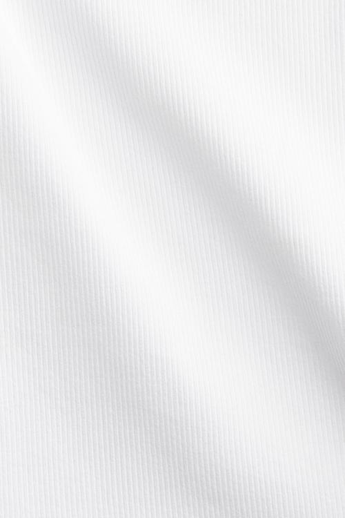 Ribbed off-the-shoulder top - white