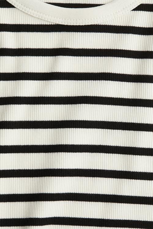 Ribbed t-shirt - white striped