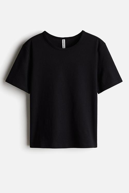Cotton jersey t-shirt - black