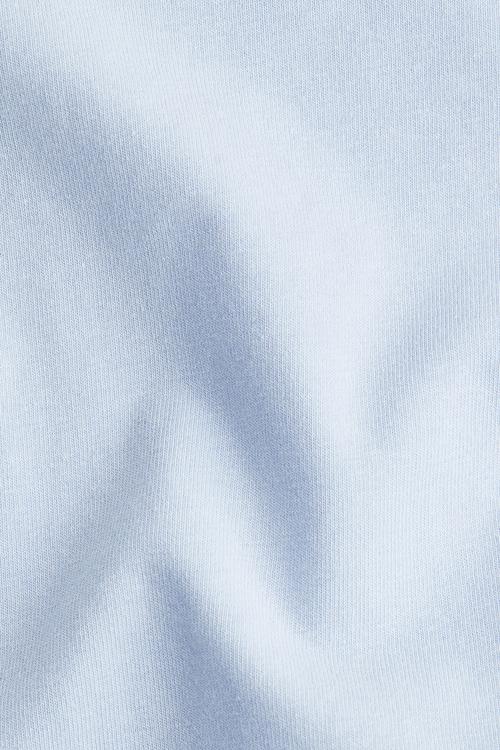 Cropped scoop-neck t-shirt - light blue