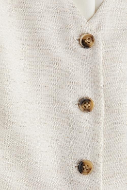 Tailored suit waistcoat - light beige marl