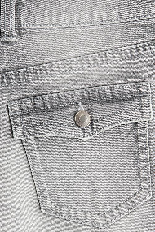 Denim mini shorts -  washed grey 
