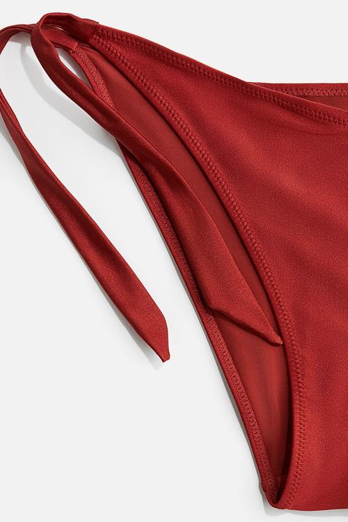 Tie tanga bikini bottoms - rust red